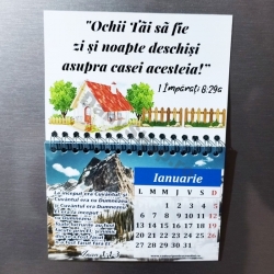 Calendare magnetice 12 file, versete, 2025